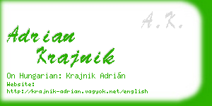 adrian krajnik business card