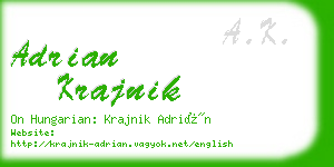 adrian krajnik business card